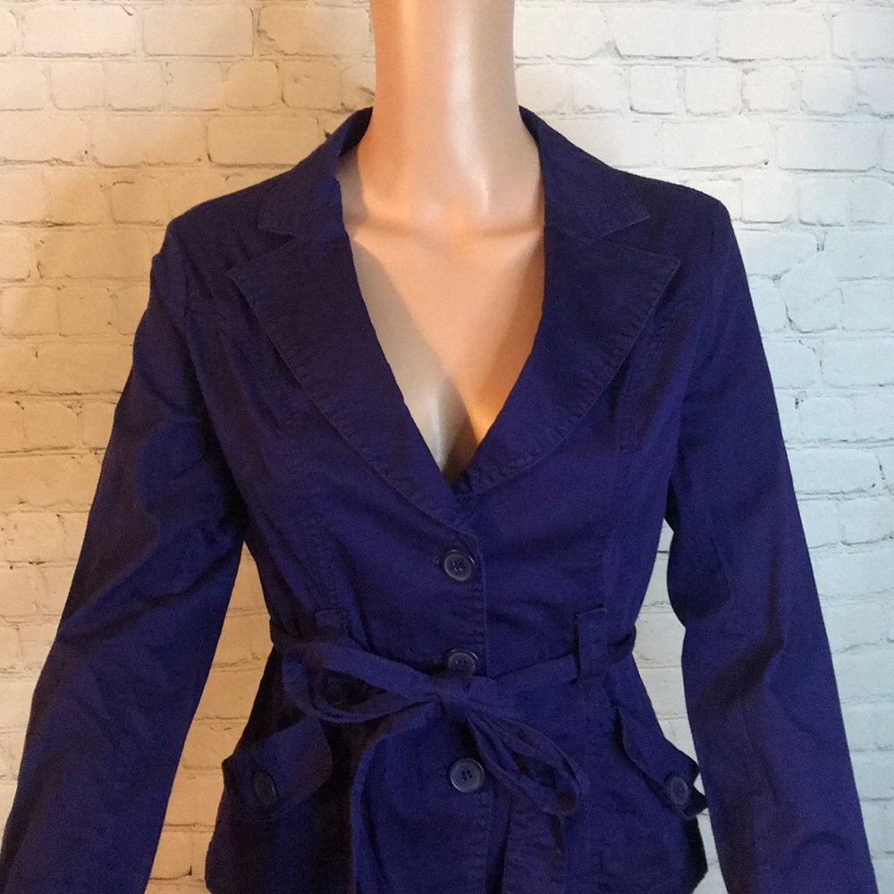Forever 21 purple casual tie jacket work blazer size medium